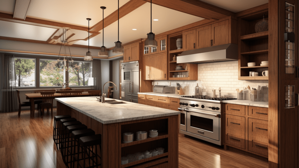 wooden kitchen remodel